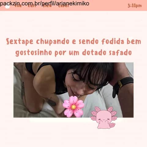 Imagem do pack Sextape chupando e sendo fodida bem gostosinho por um dotado safado 💕🔥