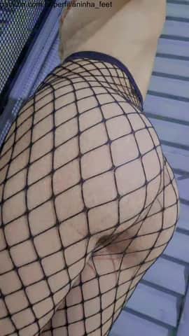 Imagem do pack Anal com meia arrastão e dildo realista 🍑
