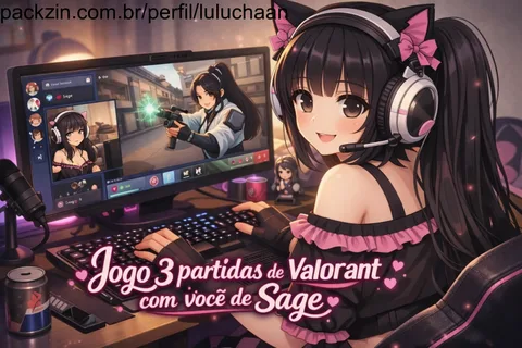 Imagem do serviço JOGUE 3 PARTIDAS DE VALORANT EM CALL COM A PEITUDINHA 💖