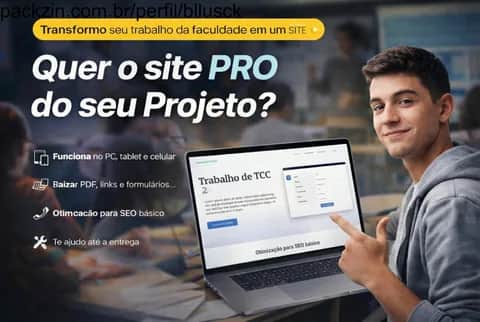 Imagem do serviço Faço AGORA seu SITE pro seu TRABALHO da FACULDADE