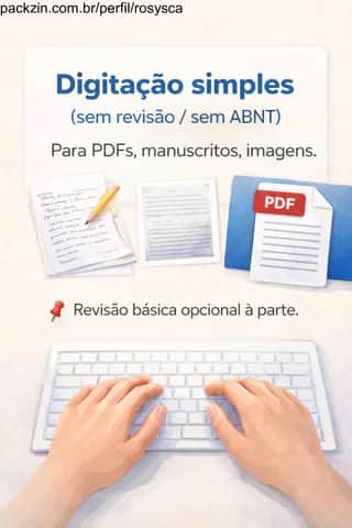 Imagem do serviço Digitação simples (sem revisão / sem ABNT)