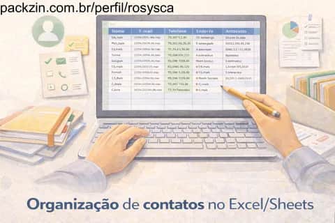 Imagem do serviço Organização de contatos (Excel / Sheets)