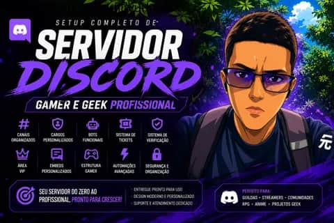 Imagem do serviço (Em construção) Setup Completo de Servidor Discord Gamer e Geek