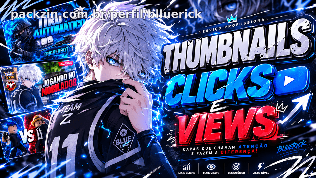 Imagem do pack THUMBNAILS - CLICKS E VIEWS