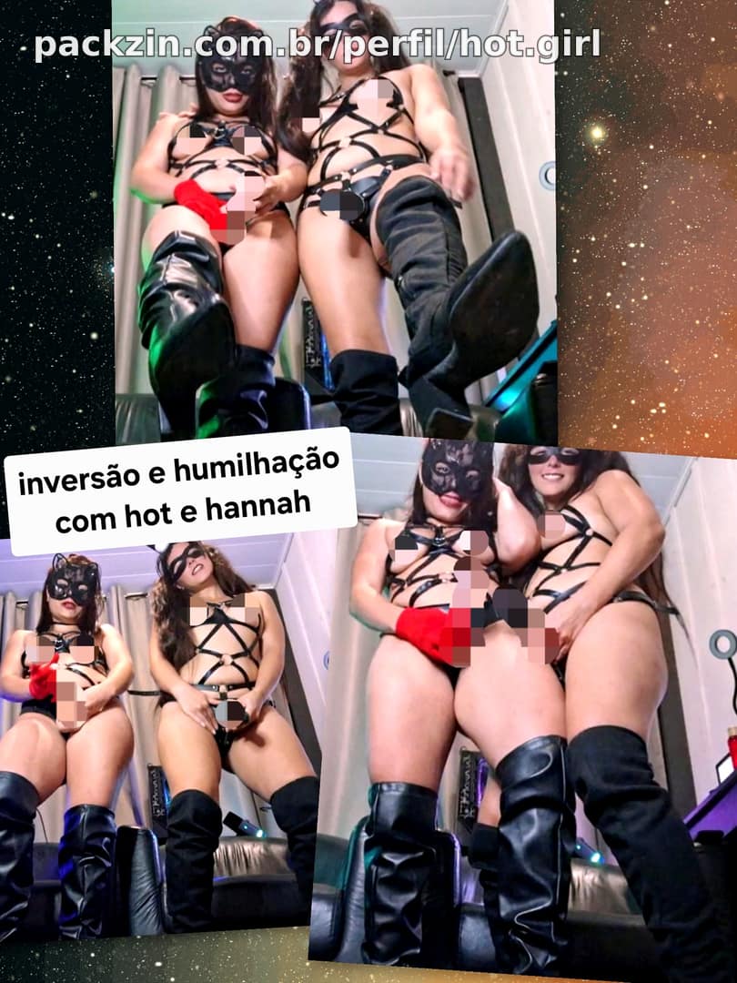 💋🌶Hot e Hannah Inversão com humilhação usando botinhas💋🌶