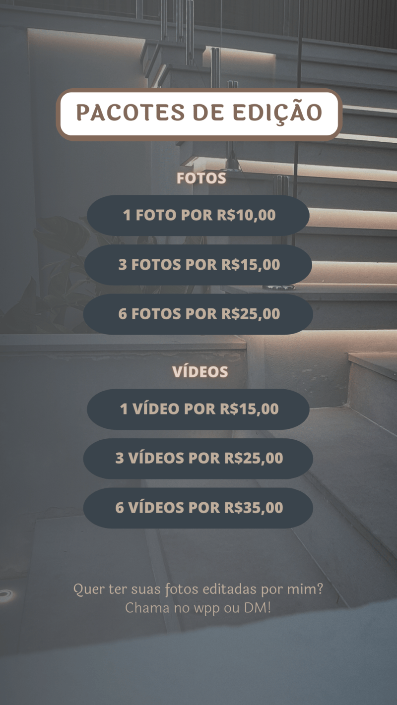 Pacotes de Edição 📸🎥
