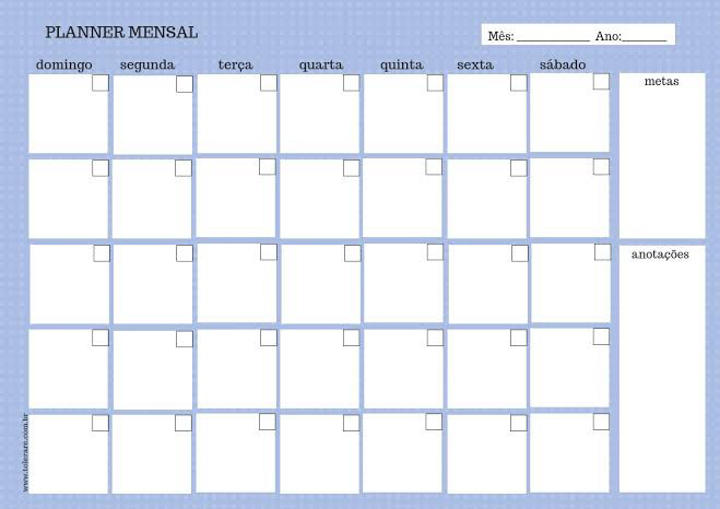 Imagem do serviço Planner Mensal