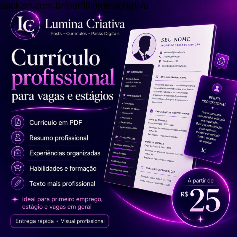 Imagem do serviço Faço seu currículo profissional