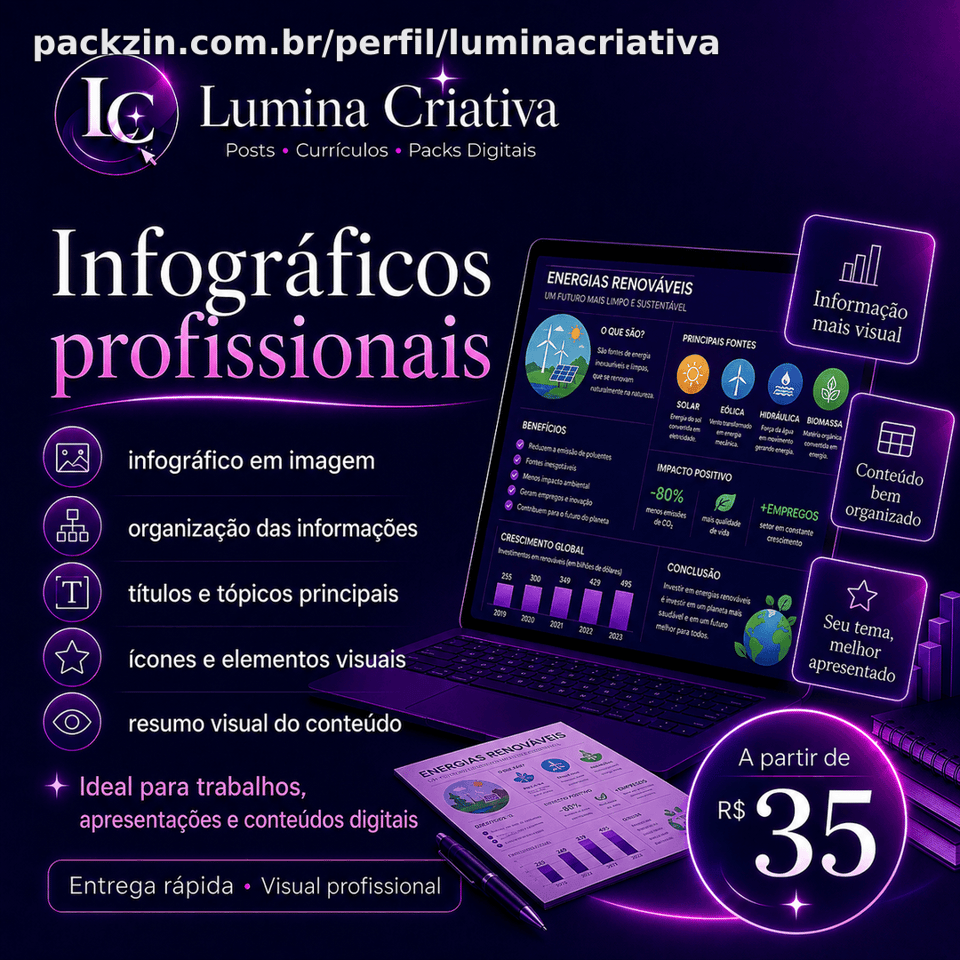 Imagem do serviço Crio infográficos profissionais