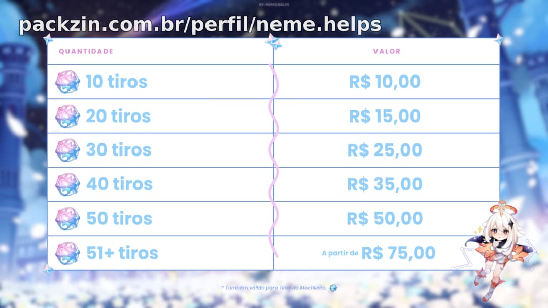 Imagem do serviço Genshin—Farm de giros (para banner limitado ou mochileiro)