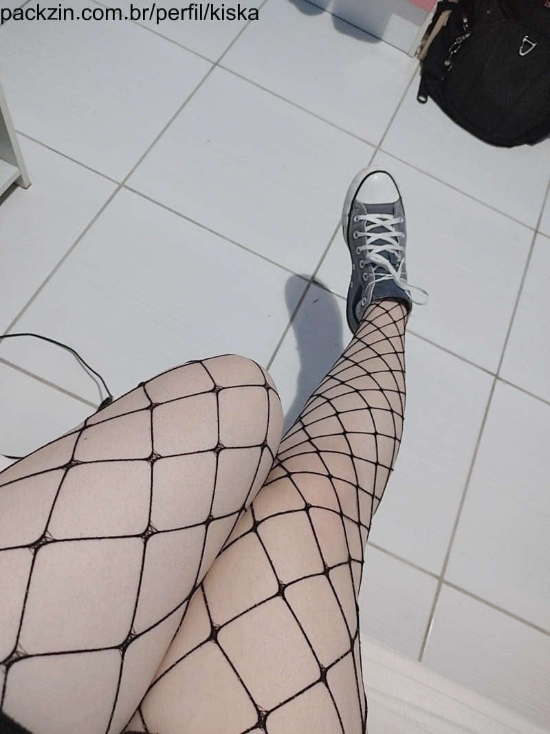 💕Pezinhos c/meia arrastão💕