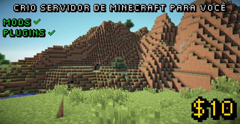 Crio um servidor de minecraft para você