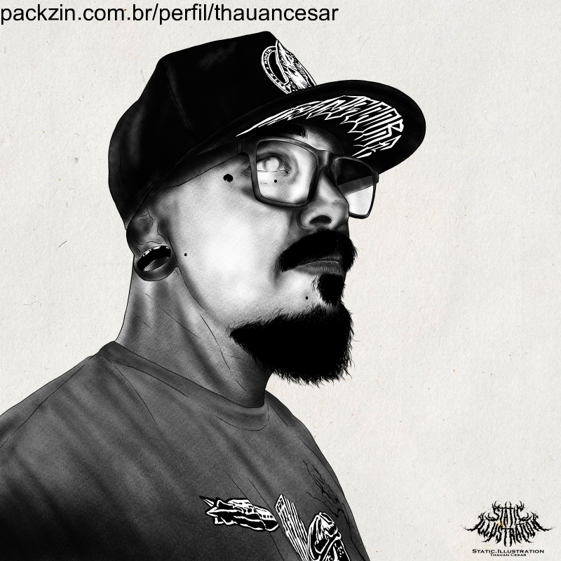 Imagem do serviço Ilustração BlackWork - Retrato