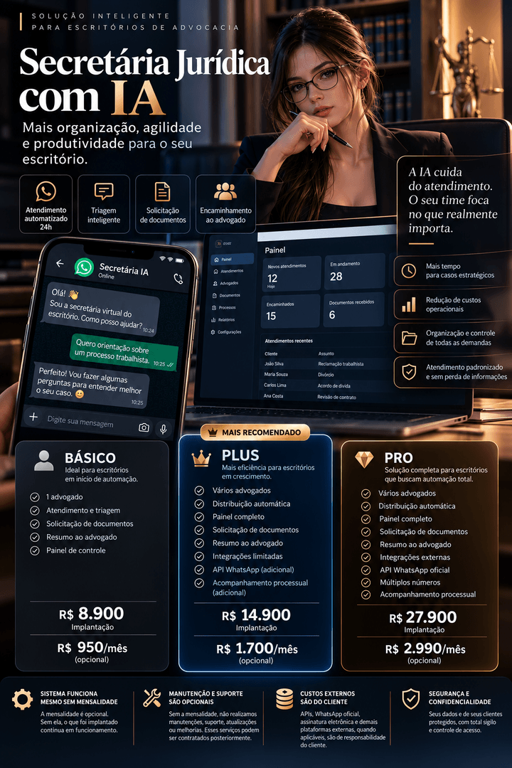 Imagem do serviço Secretária Jurídica com IA: Automação Premium para Escritórios