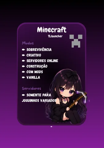 Imagem do pack ⛧°. ⋆𓌹*♰*𓌺⋆. °⛧ MINECRAFT – Aventuras & Construções (1h) ⛧°. ⋆𓌹*♰*𓌺⋆. °⛧