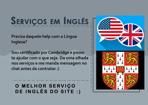 Imagem do serviço Serviços em Inglês no geral. Profissional certificado por Cambridge.