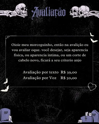 Imagem do serviço Avaliação 🦇🖤                       ⚠️LEIA A DESCRIÇÃO MOR⚠️