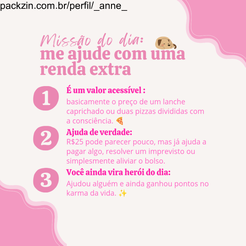 Imagem do pack 💸 Missão do dia: me ajude com uma renda extra