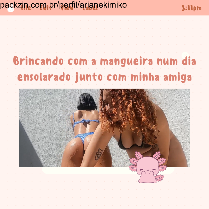 Imagem do pack Brincando com a mangueira num dia ensolarado junto com minha amiga 🔥 Ft. Merida