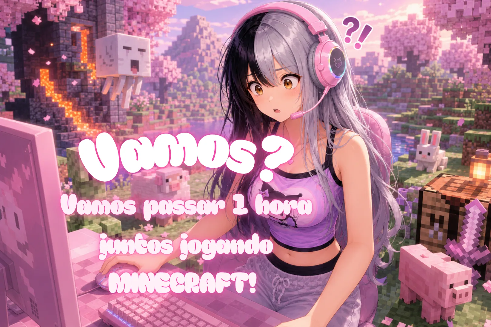 Imagem do serviço Vamos passar 1 hora juntos jogando MINECRAFT! 🩷
