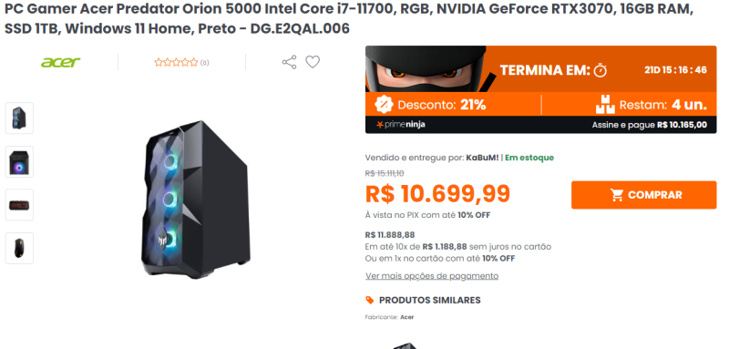 Imagem do pack PC Gamer