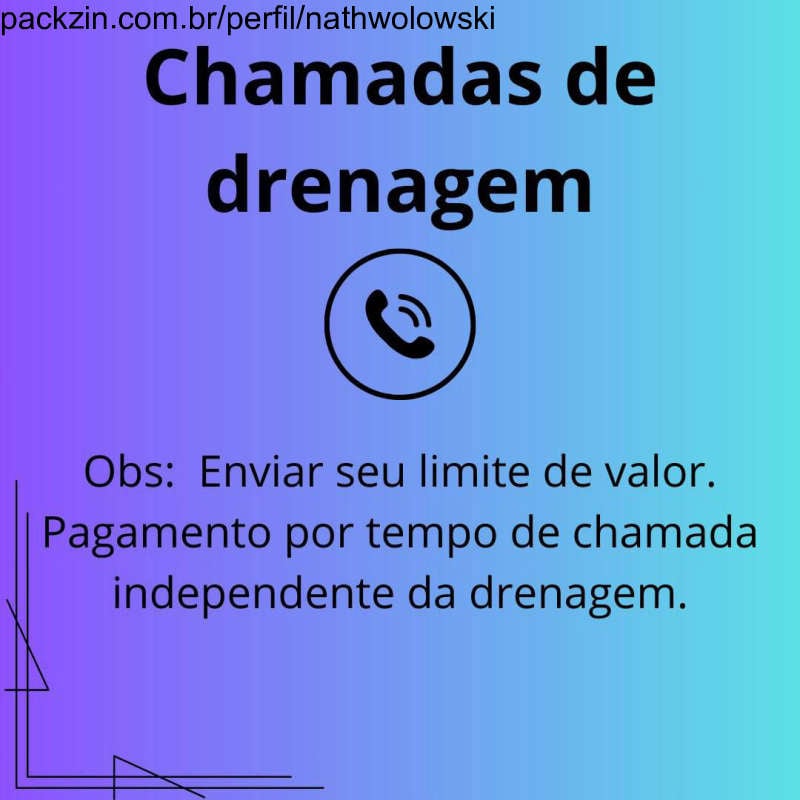 Imagem do serviço chamada de drenagem (financeira)