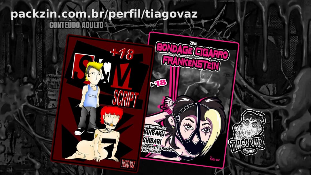 Imagem do pack Compre 1 Leve 2! Comix "S&M Script" + Zine "Bondage Cigarro Frankenstein" | (NSFW)